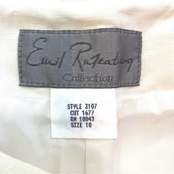 Emil Rutenburg Ivory Linen Cropped/Ankle Pants - Picture 7 of 9